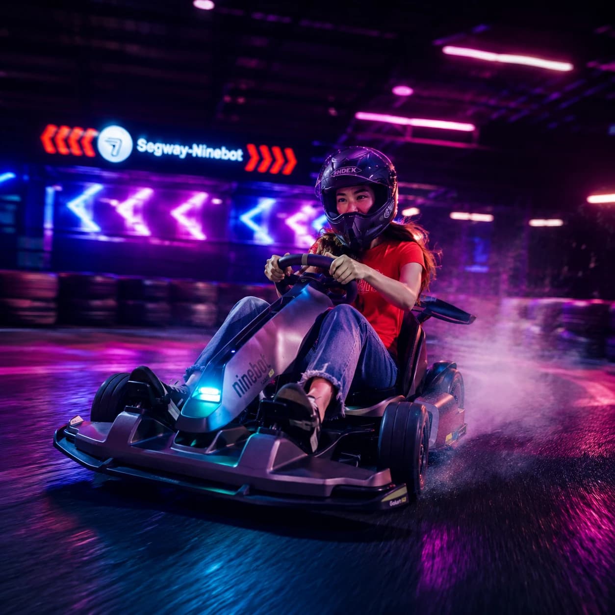 Riders celebrating after a Plus kart session at Chula 28